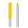 Alumínium felmosónyél, szálcsiszolt, menetes, sárga 130cm