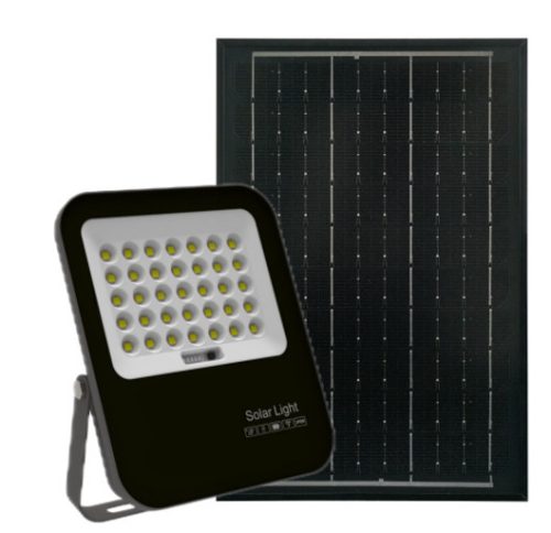 Avide LED Szolár Reflektor 50W CW 6400K különálló napelemmel, távirányítóval