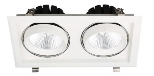 Avide LED Downlight Sein Négyzetes 2x30W IP20 5600lm 36° WW 3000K