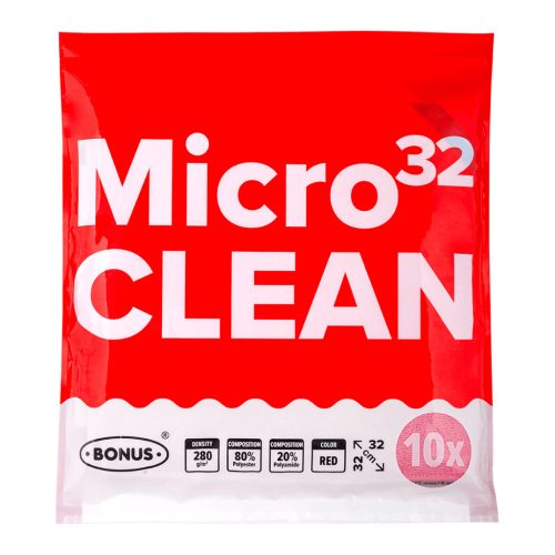 Bonus Mikroszálas univerzális kendő 32x32cm piros 10 darabos