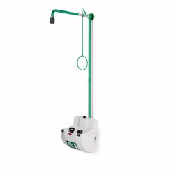   B-Safety ClassicLine biztonsági zuhanykombináció testzuhannyal, szem- és arcmosó egységgel, gyűjtőtállal és fedéllel, falra szerelhető