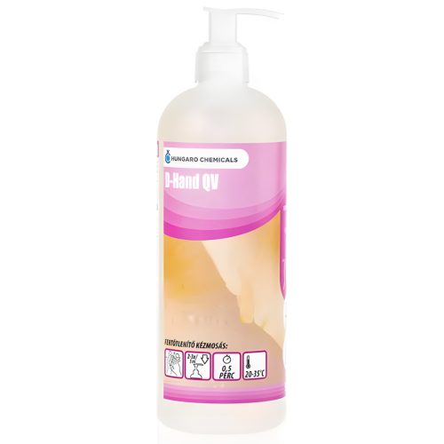 D-Hand QV fertőtlenítő baktericid, fungicid, tuberkolocid, virucid, MRSA hatású kézmosó 0,5 kg