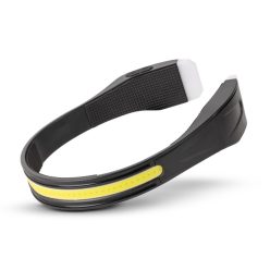   Entac Fejlámpa (fejpántlámpa) Akkumulátoros Szenzoros C-LED + Piros fény, fekete