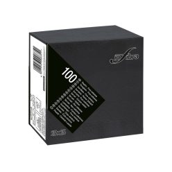 Infibra Szalvéta 25x25cm fekete 2 réteg 100 lap/csomag