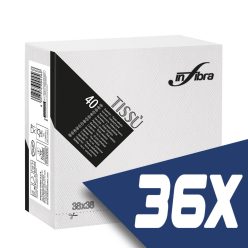   Infibra Szalvéta 38x38cm Fehér 2 réteg 40 lap/csomag (36 csomag)