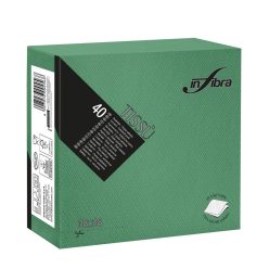   Infibra Szalvéta 38x38cm Sötétzöld 2 réteg 40 lap/csomag 