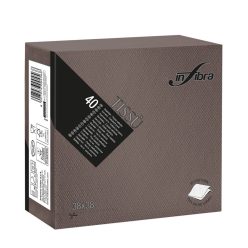   Infibra Szalvéta 38x38cm Csokoládébarna 2 réteg 40 lap/csomag 