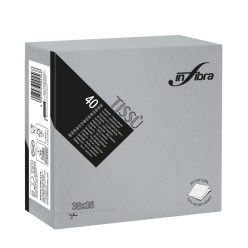 Infibra Szalvéta 38x38cm Szürke 2 réteg 40 lap/csomag 