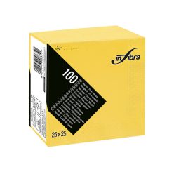   Infibra Szalvéta 25x25cm citromsárga 2 réteg 100 lap/csomag