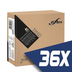   Infibra Szalvéta 38x38cm Kapucsinó 2 réteg 40 lap/csomag (36 csomag)