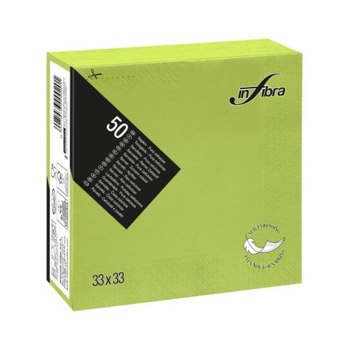 Infibra Szalvéta 33x33cm almazöld 2 réteg 50 lap/csomag 