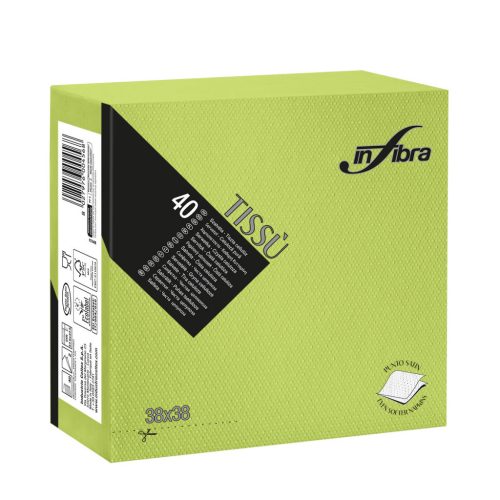 Infibra Szalvéta 38x38cm Almazöld 2 réteg 40 lap/csomag 