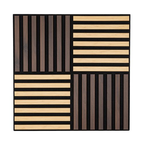 Akusztikus falpanel Deco X bambusz hatású 60x60x1,8 cm