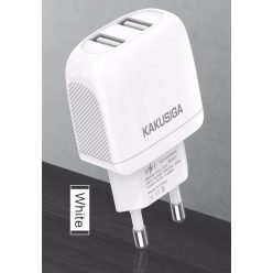 KAKU usb adapter DUAL port gyorstöltő Fehér (EU)