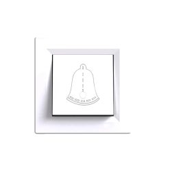 Nova csengő kapcsoló 101N fehér kerettel