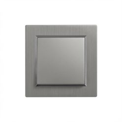 Nova váltókapcsoló 106 szürke szálcsiszolt kerettel