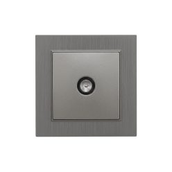 Nova TV csatlakozóaljzat szürke szálcsiszolt kerettel