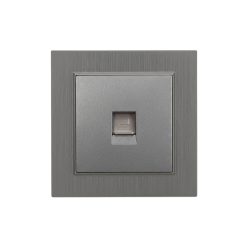 Nova UTP aljzat RJA-45 szürke szálcsiszolt kerettel