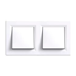 Nova kettős váltókapcsoló 106 fehér dupla kerettel