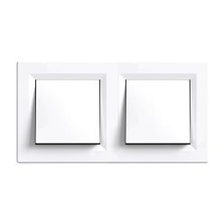 Nova kettős kereszt kapcsoló 107 fehér dupla kerettel