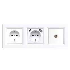 Nova dugalj, USB, TV csatlakozóval fehér kerettel