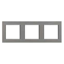 Nova hármas keret vízszintes szürke szálcsiszolt