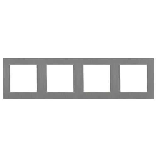 Nova négyes keret vízszintes szürke szálcsiszolt