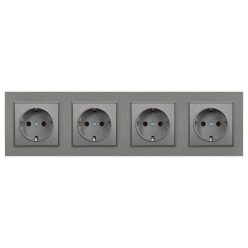 Nova IV négy dugalj szürke szálcsiszolt kerettel