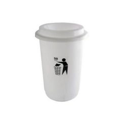 Plafor ECO kerek, henger szemetes 50L fehér