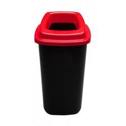   Plafor Sort szelektív hulladékgyűjtő, szemetes 45L fekete/piros
