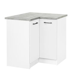 Praktik 90 alsó sarok szekrény 2 ajtós, fehér-fehér