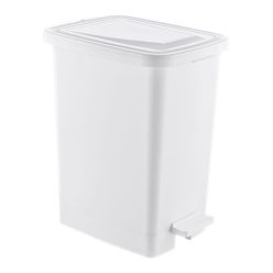   Slim Műanyag pedálos szemetes, fehér, belső vödörrel 25L