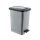 Slim Műanyag pedálos szemetes, ezüst/szürke, belső vödörrel 15L