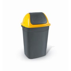   Planet Billenőfedeles szemetes kuka, butterfly, műanyag, antracit-sárga, 50 L