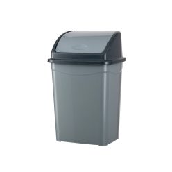   Planet Billenőfedeles szemetes kuka, műanyag, szürke/antracit 4 L
