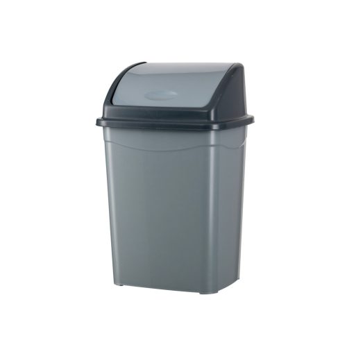 Planet Billenőfedeles szemetes kuka, műanyag, szürke/antracit 4 L
