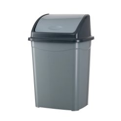   Planet Billenőfedeles szemetes kuka, műanyag, szürke/antracit, 26 L