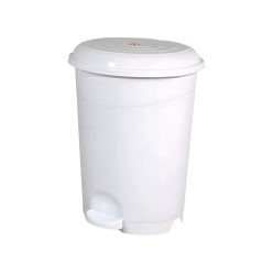   Planet Pedálos szemetes kuka, műanyag, LUXURY fehér, kivehető kosárral, 6L NO2