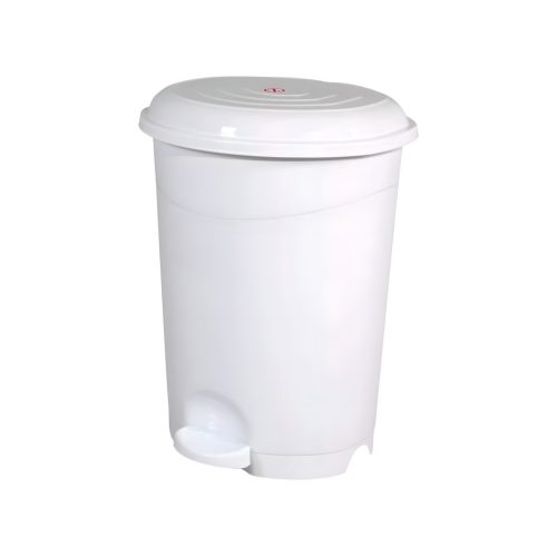 Planet Pedálos szemetes kuka, műanyag, LUXURY fehér, kivehető kosárral, 6L NO2