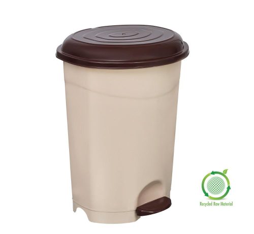 Planet Pedálos szemetes kuka, műanyag, ECO barna kivehető kosárral, 12L NO3