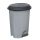 Planet Pedálos szemetes kuka, műanyag, ECO antracit, kivehető kosárral, 50L