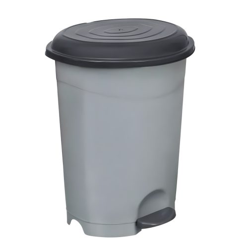 Planet Pedálos szemetes kuka, műanyag, ECO antracit, kivehető kosárral, 50L