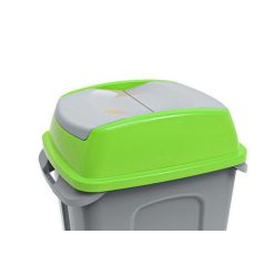   Planet Hippo hulladékgyűjtő szemetes FEDÉL, műanyag, zöld, 50L