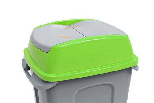 Planet Hippo hulladékgyűjtő szemetes FEDÉL, műanyag, zöld, 50L