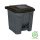 Planet Szelektív hulladékgyűjtő konténer, műanyag, pedálos, antracit/fekete, 30L