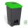 Planet Szelektív hulladékgyűjtő konténer, műanyag, pedálos, antracit/zöld, 100L