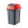 Planet Hippo Billenős Szelektív hulladékgyűjtő szemetes, műanyag, antracit/piros, 50L