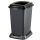Planet Szelektív hulladékgyűjtő konténer, műanyag, nyitott fedeles, fekete, 50L