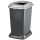 Planet Szelektív hulladékgyűjtő konténer, műanyag, nyitott fedeles, fém színű, 50L