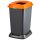 Planet Szelektív hulladékgyűjtő konténer, műanyag, nyitott fedeles, narancssárga, 50L